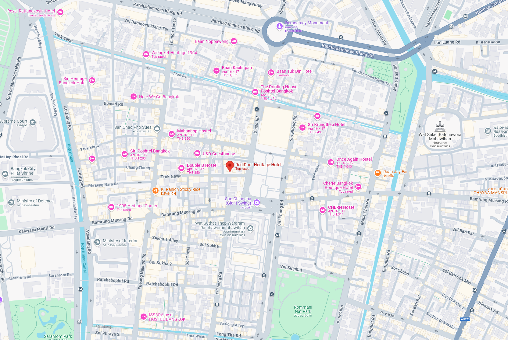 Chakra Hotel Location Map